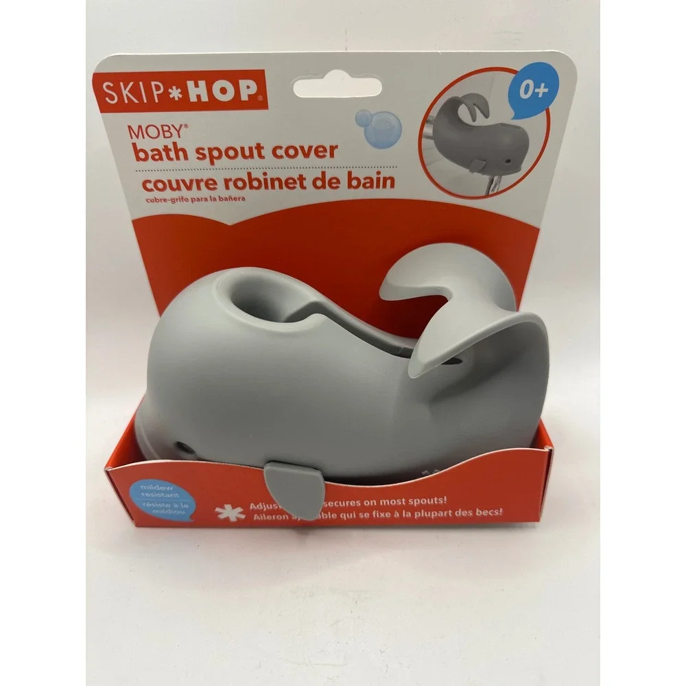 NWT Skip Hop Moby Bath Rinser & Spout Cover Set Grey Whale 235051 235103